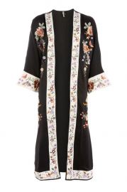  Longline Embroidered Kimono at Topshop